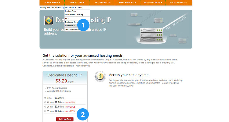 01 dedicated ip address