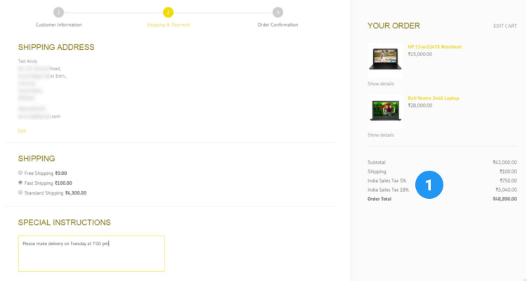 different Tax rates for different products 05