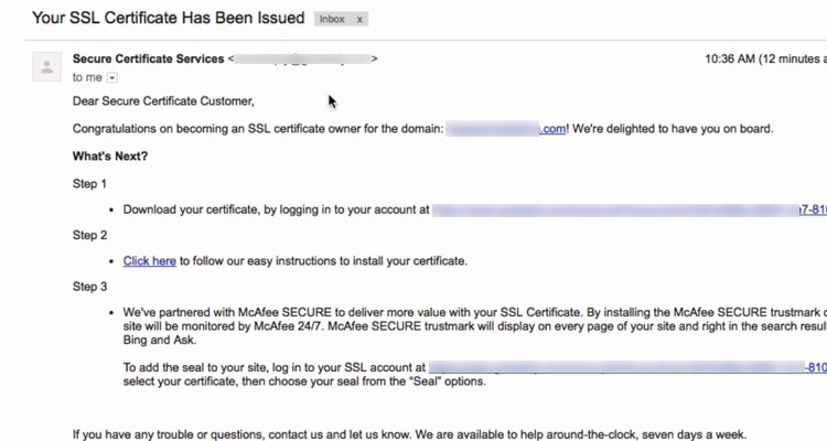 06 SSL Certificate Issued