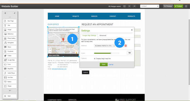 16 build website using website builder