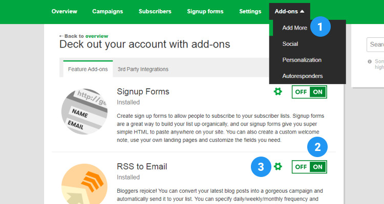Email Marketing Create an eMail Campaign RSS Feed 02