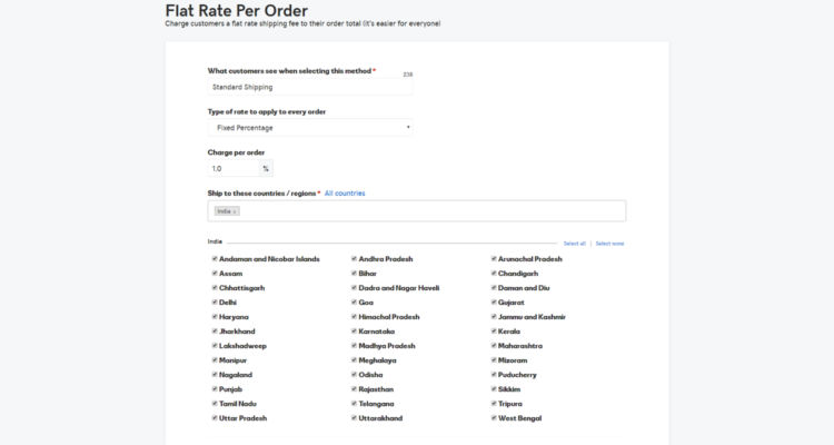 Free shipping, Flat rate shipping, Weight based shipping 04