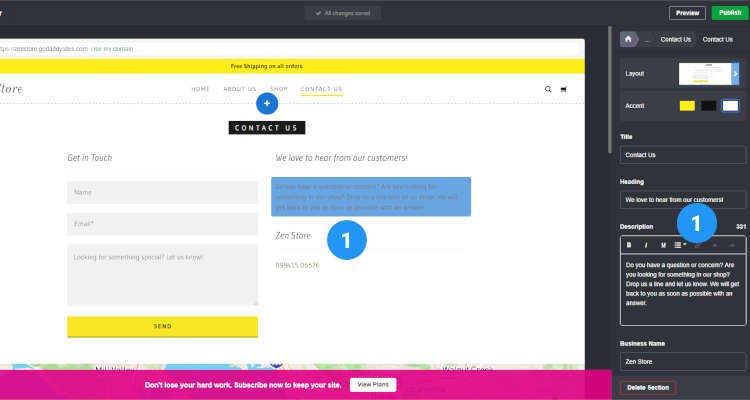 how to edit contact us page 01