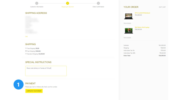 using offline payment method 05