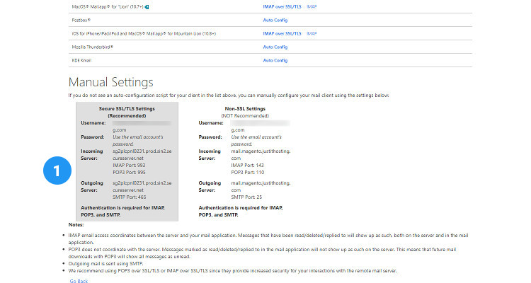 11 pop3 and smtp settings