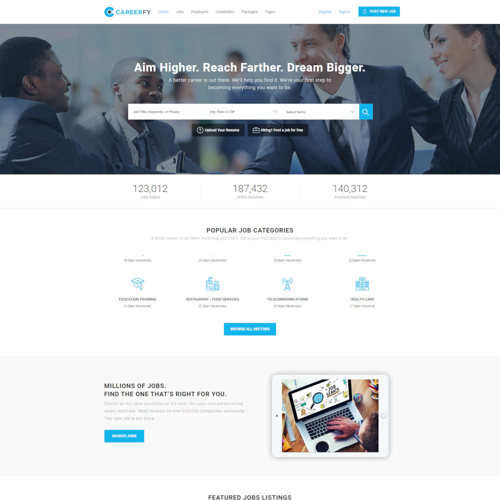 careerfy - job board wordpress theme 01