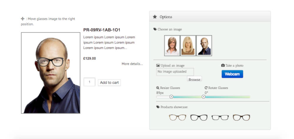 eyewear virtual try-on woocommerce plugin 02