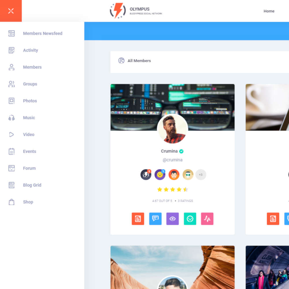 olympus social network theme 01