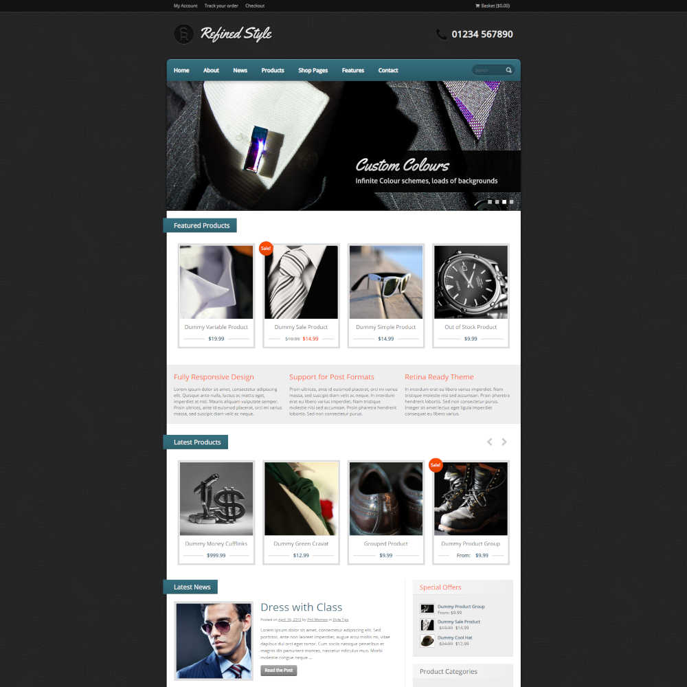 refined style - wordpress jigoshop ecommerce theme 01
