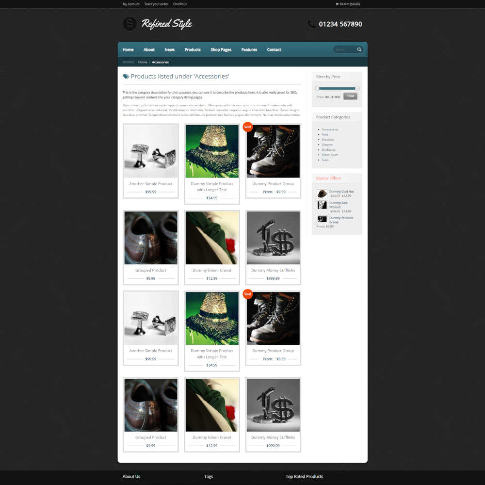 refined style - wordpress jigoshop ecommerce theme 02
