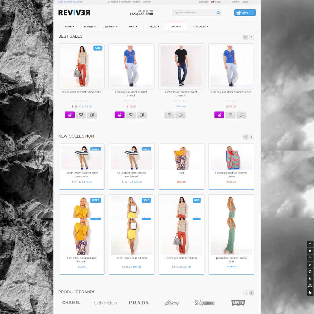Reviver Virtuemart Joomla virtuemart Responsive Template