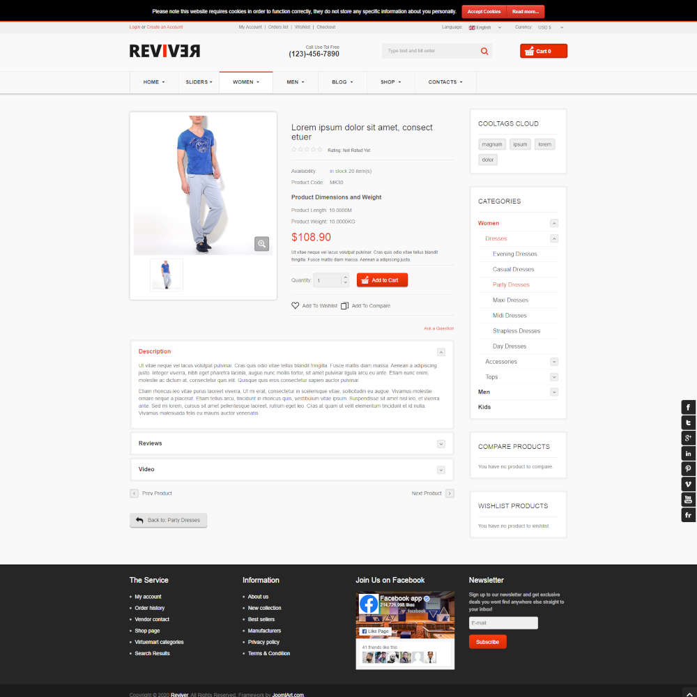Reviver Virtuemart Joomla virtuemart Responsive Template - Image 3