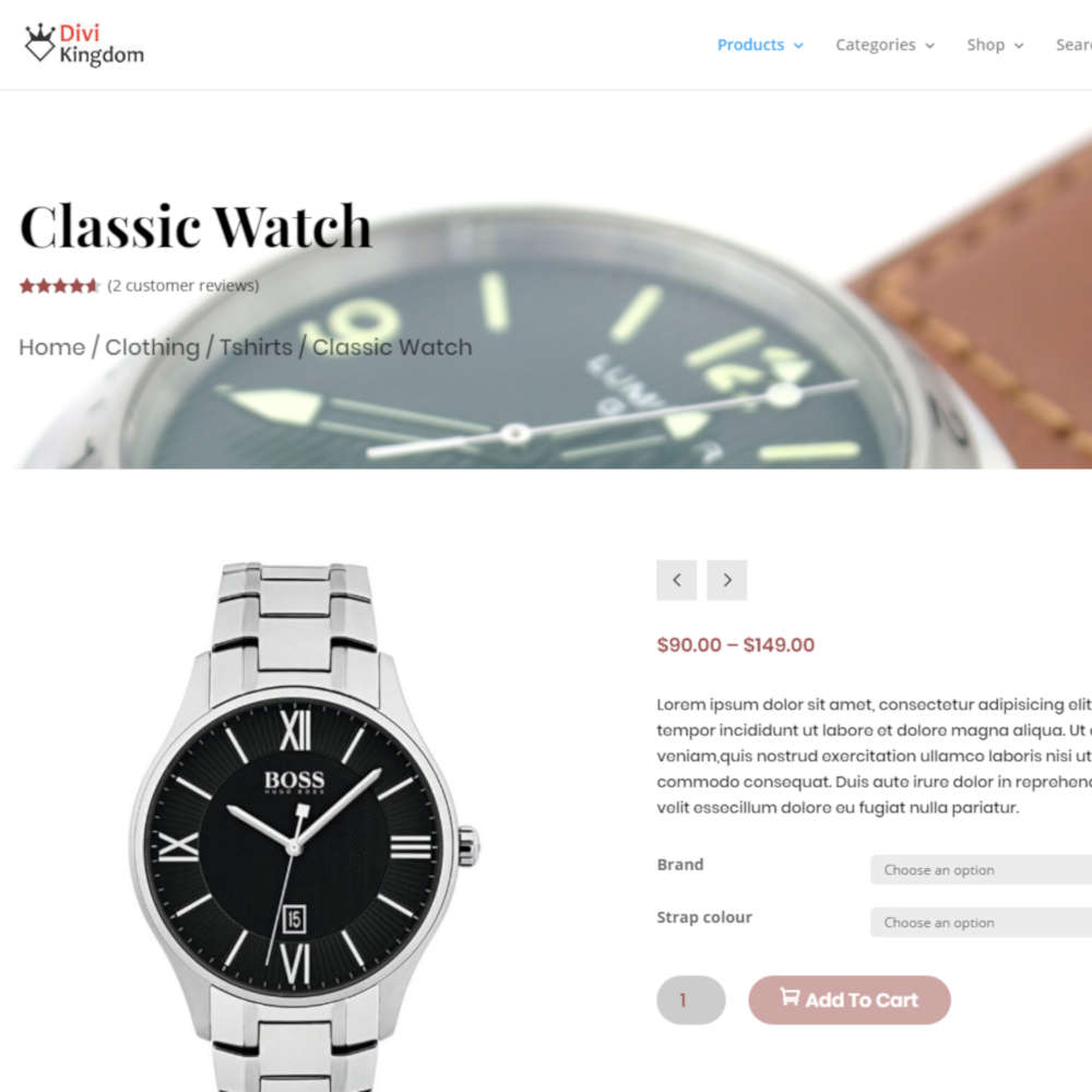woocommerce product builder for divi 03