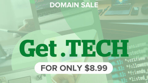 Get ,TECH Domain name - $8.99 only