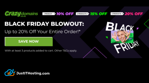 CrazyDomains Blowout Sale – Score Up to 20% Off Your Entire Order